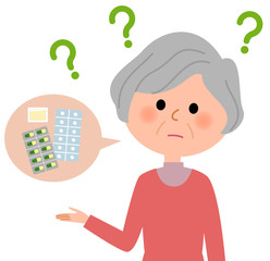 シニア女性　薬　わからない
