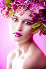 floral cosmetics concept