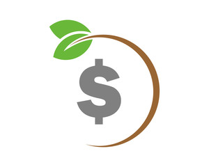 dollar plant money currency price finance image vector icon logo symbol