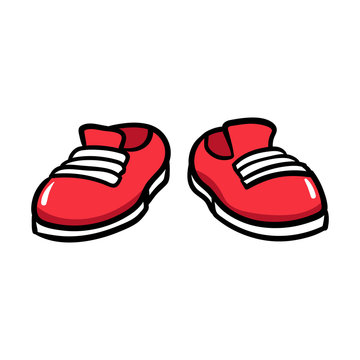 Cartoon Pair of Shoes Vector Illustration