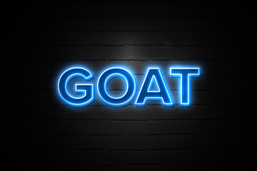 Goat neon Sign on brickwall