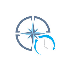 Time Compass Logo Icon Design