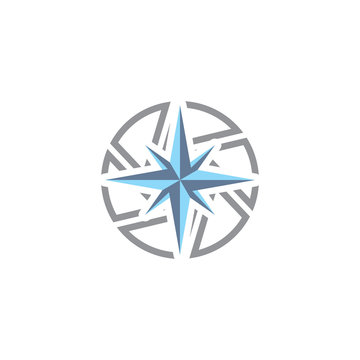 Lens Compass Logo Icon Design