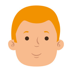 young man head avatar character vector illustration design