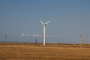 Wind turbine in the field