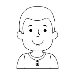 young man model avatar character vector illustration design