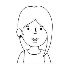 beautiful and young woman character vector illustration design