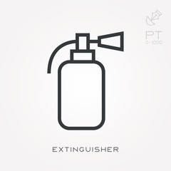 Line icon extinguisher