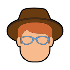 man gardener with hat avatar character avatar character vector illustration design