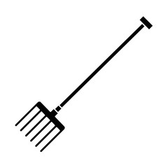 gardening rake isolated icon vector illustration design