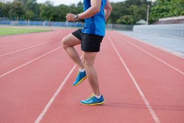 Obraz premium Runner pretice drills techique for better running