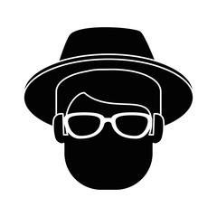 man gardener with hat avatar character avatar character vector illustration design