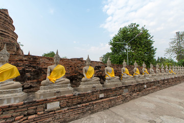 Fototapeta na wymiar Thailand Ayutthaya Wat Yai Chai Mongkon