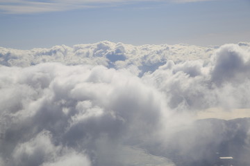 Scenery from the window of the airplane