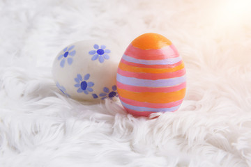 colorful handmade easter eggs