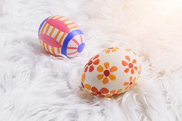 colorful handmade easter eggs