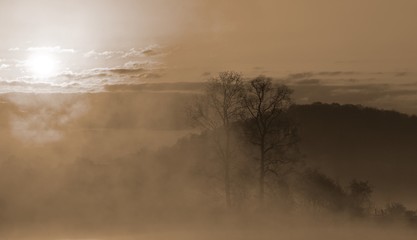 Monotone Brown Sunrise West Virginia