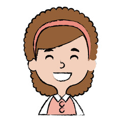 cute and little girl vector illustration design