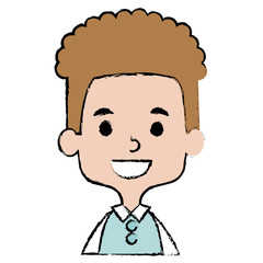 cute and little boy vector illustration design
