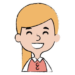cute and little girl vector illustration design