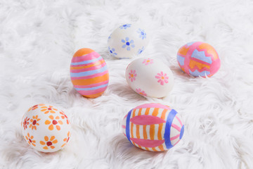 colorful handmade easter eggs