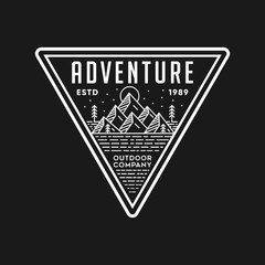 Mountain Adventure - vector logo/icon illustration