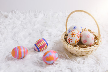 colorful handmade easter eggs