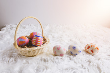 colorful handmade easter eggs