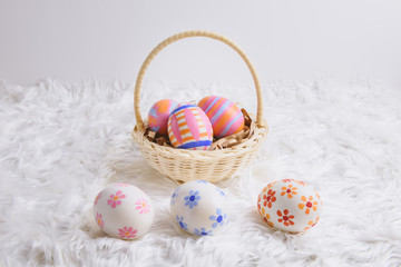colorful handmade easter eggs