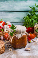 Canned beans with vegetables