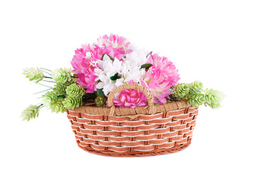Flowers in basket