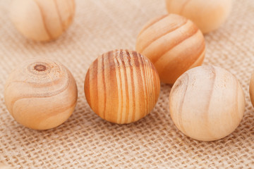 Obraz na płótnie Canvas Wooden balls