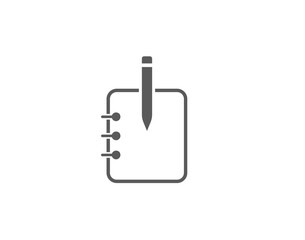 Write a note icon , pen and paper icon, document writing icon 