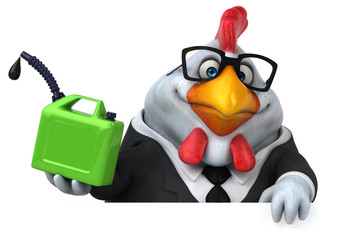 Fun chicken - 3D Illustration