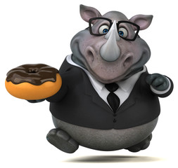 Naklejka premium Fun rhinoceros - 3D Illustration