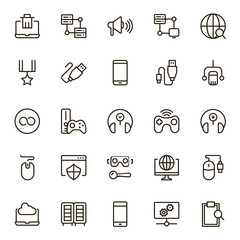 Online game icon set.