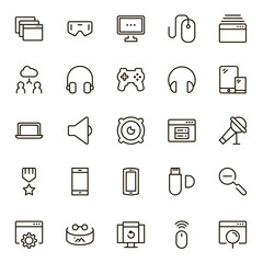 Online game icon set.