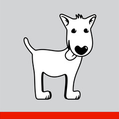 Cartoon Dog with sticking out tongue