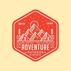 Mountain Adventure - vector logo/icon illustration   © mblegenduk