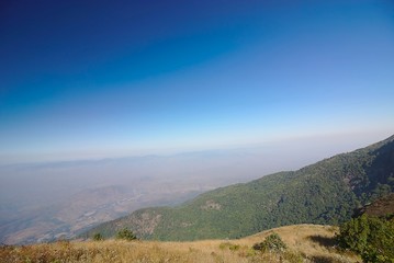 Beautiful landscape of Kew Mae Pan nature trail at Doi Inthanon , Chaingmai , Thailand