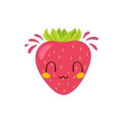 Vector strawberry character