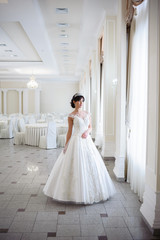 Beautiful bride in wedding dress