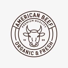 Beef - vector logo/icon illustration mascot