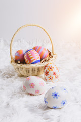 colorful handmade easter eggs