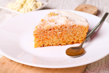 Piece of carrot cake