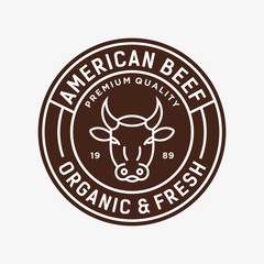 Beef - vector logo/icon illustration mascot