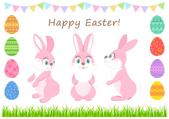 イースター（卵・うさぎ・旗）セット03