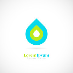 Water drop vector logo design