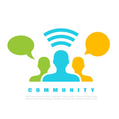 Internet community vector icon