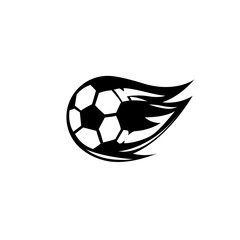 Obraz premium black and white football logo vector illustration